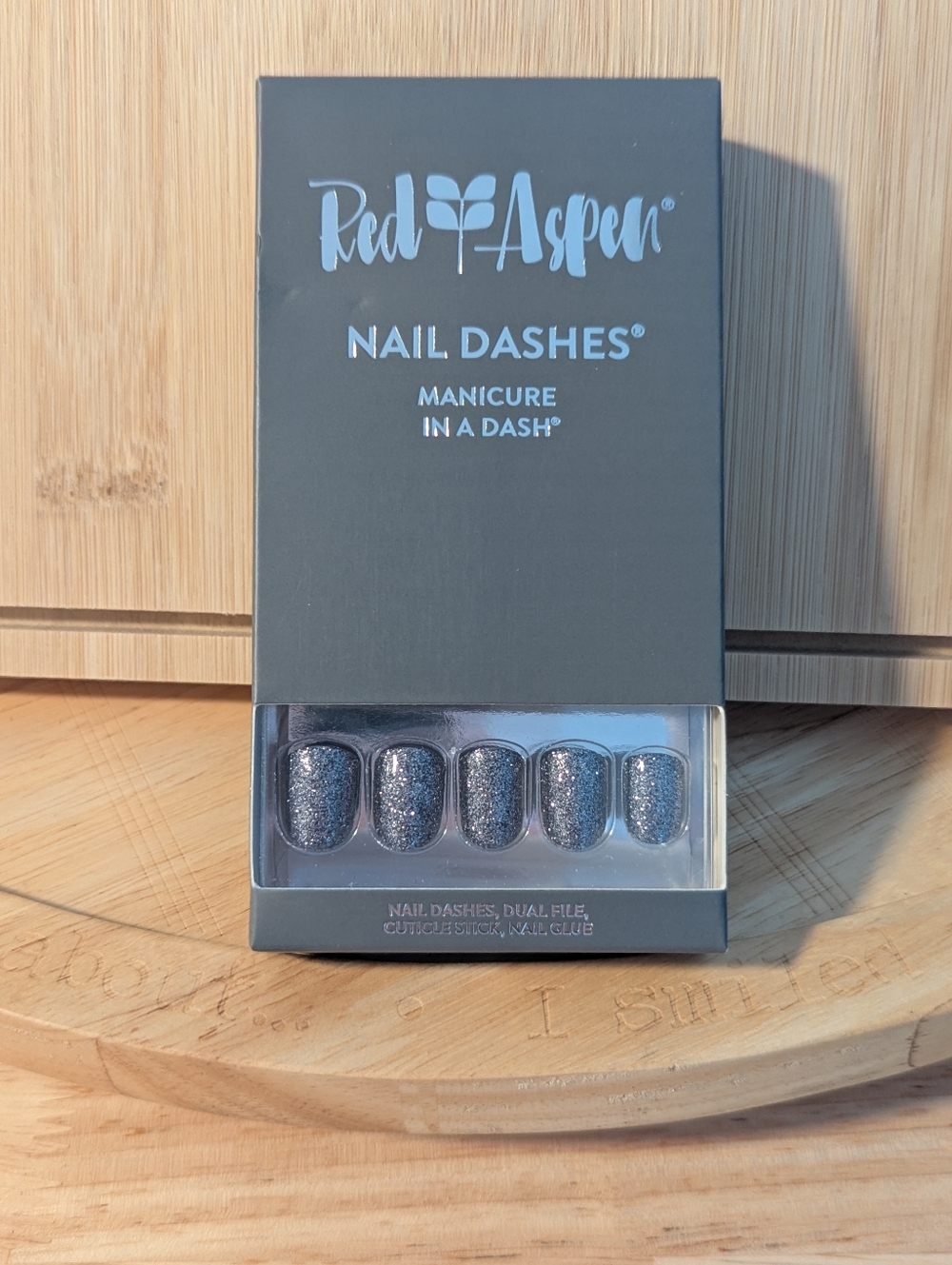Silver Glitter Nail Dashes